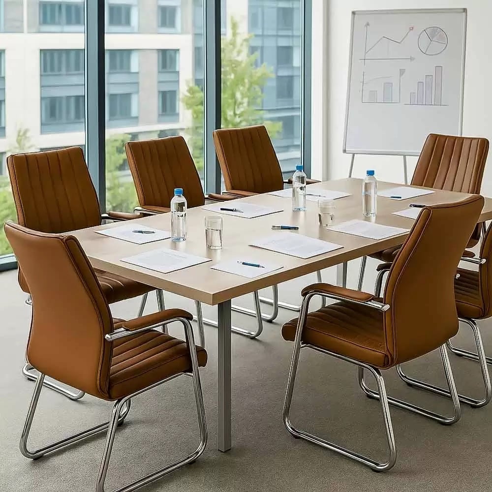 Scaune pentru conferințe și săli de așteptare model Horeca 614 Maro interior